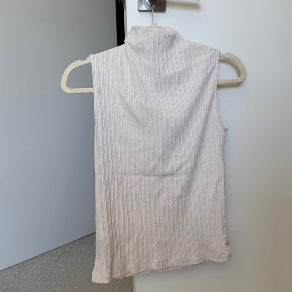 Madewell Ribbed Mockneck Tank in Light Cream (XS) - Picture 3 of 4